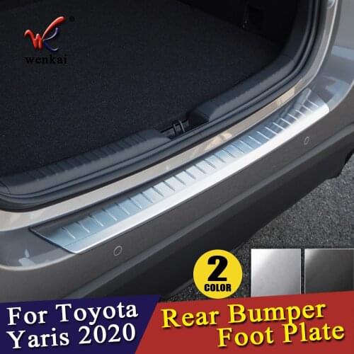 304 Stainless Steel Rear Bumper Foor Plate For Toyota Yaris 2020 2021 Door Sill Cover Car Accessories
