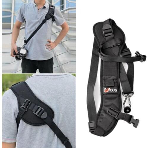 High Quality Focus F-1 Quick Carry Speed Sling soft Shoulder Sling Belt Neck Strap For Camera DSLR Black