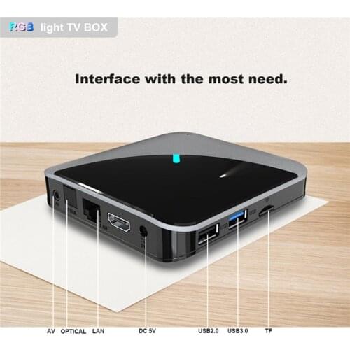 2021 A95X F3 Air 8K RGB Light Smart TV Box Amlogic S905X3 Android 9.0 4GB 64GB Plex media server Support BT Youtube Set Top Box