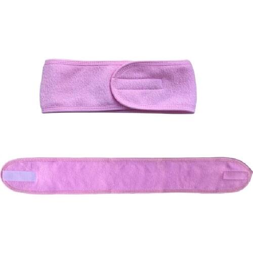 Adjustable Makeup Hairband Wide Toweling Hair Wrap Shower Cap Stretch Head Band Women Solid Headband Spa Facial Hair Accessories