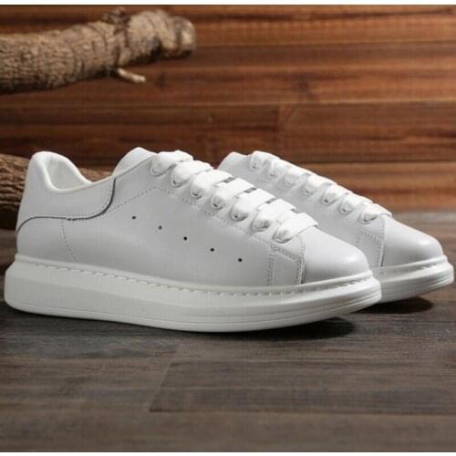 Luxe little white shoes womens platform casual shoes couple leather mens shoes large size high quality