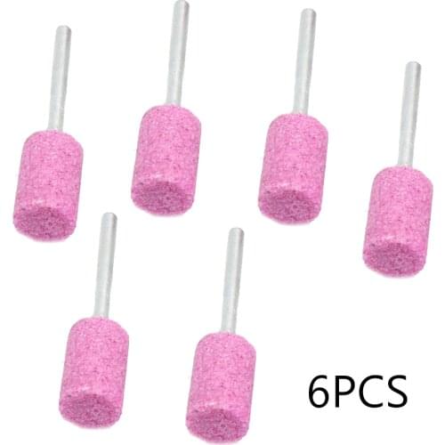 Pink Abrasive Mounted Stone High hardness 3mm Shank Abrasive Mounted Grind Stone Rotary Tool For Wood Metal Mold