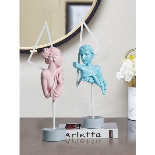 Nordic Broken Arm Angel Resin Accessories Home Livingroom Desktop Figurines Decoration Cabinet Office Bar Sculpture Ornaments