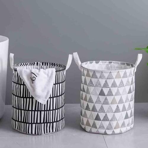 Foldable Laundry Basket Dirty Clothes Laundry Hamper Clothes Basket With Handles Cotton Waterproof Washing Bag Foldable Storage