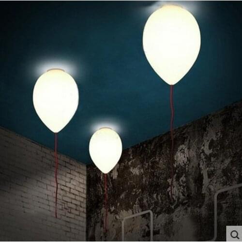 White Balloons glass Ceilingfor living room Bedroom Bedside Study Aisle Lights Lamp MJ1112Modern Children led ceiling lights