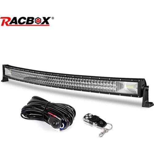 Offroad Led Bar Light 42 inch Curved Led Work Light Car Roof Led Bar 25000LM 3 Row Combo Beam For LADA ATV UTV UTE UAZ 4x4 4WD