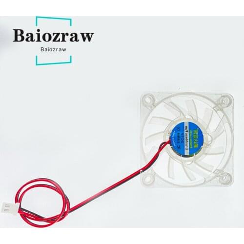 1pcs 3D Printer Fan 6010 6015 2pin 60x60X10 60x60X15mm 5V Cooling Fan LED Light Cooler Fan Luminous Hydraulic Bearing Fan DC 5V