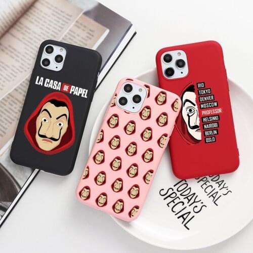 Spain TV Money Heist House Paper La Casa De Papel Case For iPhone 7 8 6 6S Plus 5 Soft Case For iphone XR 11 XS Max X SE 2 2020