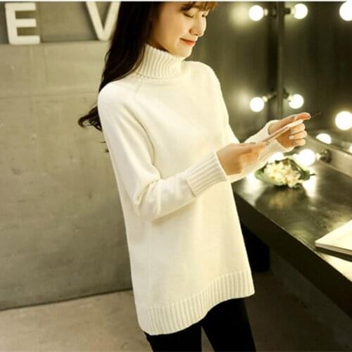 New Autumn and winter high collar sweater Slim Women Sweaters Long-sleeved Thick Turtleneck Sweaters Women Clothing A186