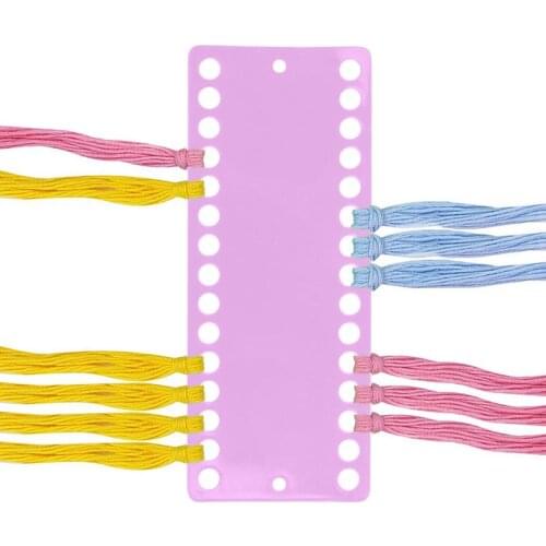 1pcs Cross Stitch Plastic Needlework Project Card 30 Positions Jelly Color Floss Tread Yarn Organizer Designed Floss Sorting s