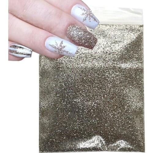 10g Nail Glitter Gold Silver Sandy Powder Shiny Sparkles Nail Art Sequins Pigment Flakes Dust Polish Manicure 3D Decorations