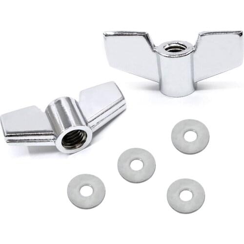 12 Pcs Durable Quick Release Cymbal Stand Wing Nut Drum Cymbal Accessory Silver Percussion Instruments Musical Access