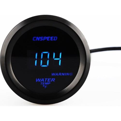 12V GM modified water temperature meter 2 inch (52mm) blue light digital water temperature meter black case