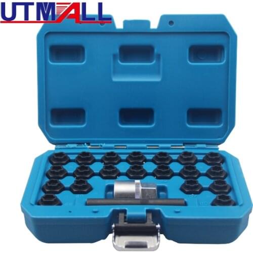 22pc Anti-Theft Special Wheel Locking Bolt Nut Key For BMW Removal Socket Lock Set