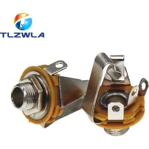 1pcs 6.35mm / 6.5mm 3 Pole Stereo Plug jack Audio Female Connector 6.35 Welding Type Panel Socket DIY Parts