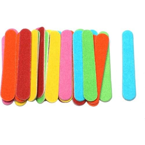 300 Pcs/lot Mini Wooden Nail Files 180/240 Colorful wood Nail File Strong Stick Disposable Buffer Pedicure Manicure Beauty Tools