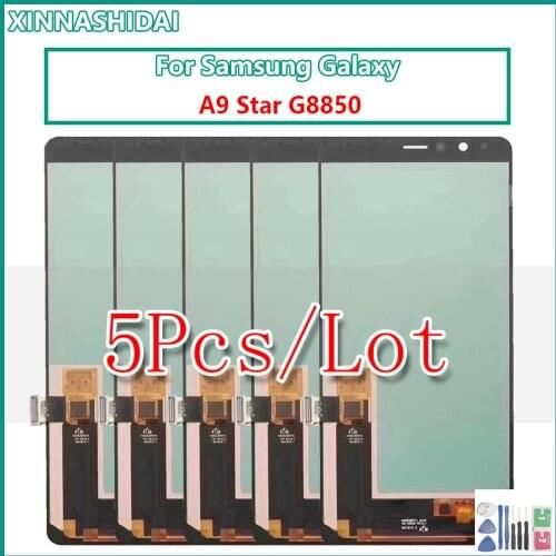 5 Pcs LCD Display For Samsung Galaxy A8 Star G8850 LCD Display Touch Screen Digitizer Assembly For Samsung A9 Star G8850