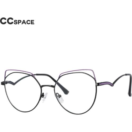 51093 Cat Eye Metal Optical Glasses Frames Women Anti Blue Light Fashion Computer Eyeglasses
