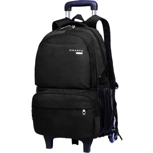 6 Wheels Removable Trolley School Backpack High Capacity Children School Bags Boys Kids Travel Schoolbag Mochilas Escolares