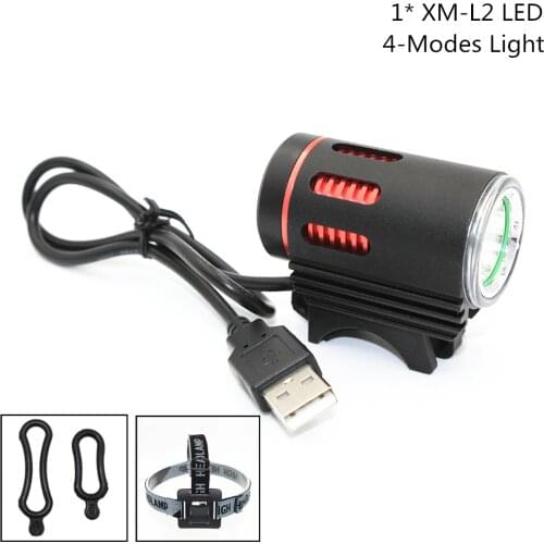 6V-8V USB Rechargeable XM-L2 LED 1200LM LED Headlight Lamp Bicycle Light Bike Front Headlamp