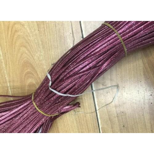 Free shipping Dark Fuchsia 100 Meters 5mm Sparkling PU Leather Cord fabric Cord For DIY jewelry Bracelet cord