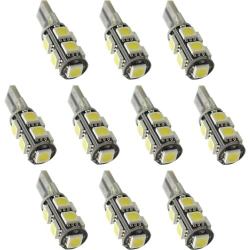 10PIECES T10 CAR BULBS LED 9 SMD W5W 501 SIDE LIGHT BULB FOR CARS