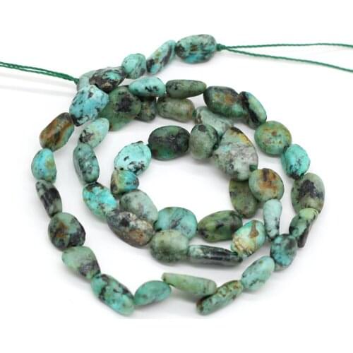 6-8mm Natural Agates Stone Irregural Green Turquoises Beads Loose Beads for Making Jewerly Necklace Bracelet Accessories