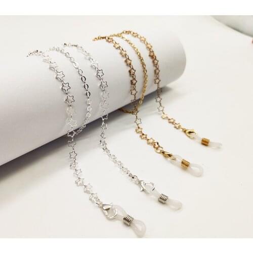 Eyeglasses Chain Hollow Star Decoration Anti-Slip Glasses Neck Cord Mask Prevent Loss Rope Chain WomenSpectacle Chain Necklace