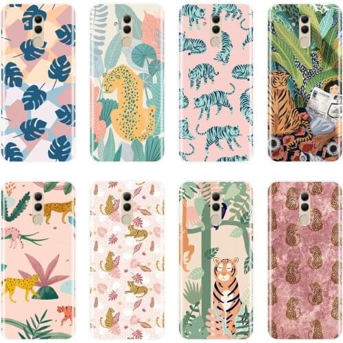 Leopard Tiger Aesthetic Leaf Luxury Phone Case Silicone For Huawei Mate 9 10 20 Lite Back Cover For Huawei Mate 7 8 9 10 20 Pro