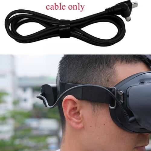 For DJI FPV Through Machine Glasses Battery Power Cord Back Battery with Cushion Hanging Box U3Q8