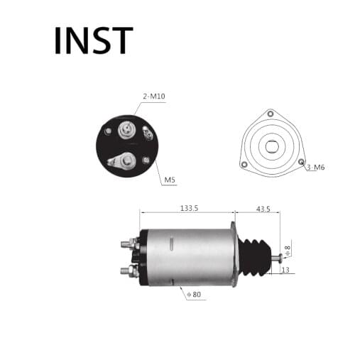 ELECTROMAGNETIC SWTICH SOLENOID FOR 24V 11KW 1811510910 0471004140 0471003420 SSK7499HE SSK8499HE SSK9499HE SSK2499WA