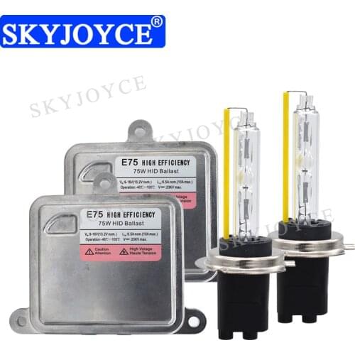 SKYJOYCE 12V 75W Fast Bright LIGHT Kit High Power 75W HID Ballast 75W 5500K Super Bright H1 H7 H11 9005 9012 D2H HID LIGHT KIT