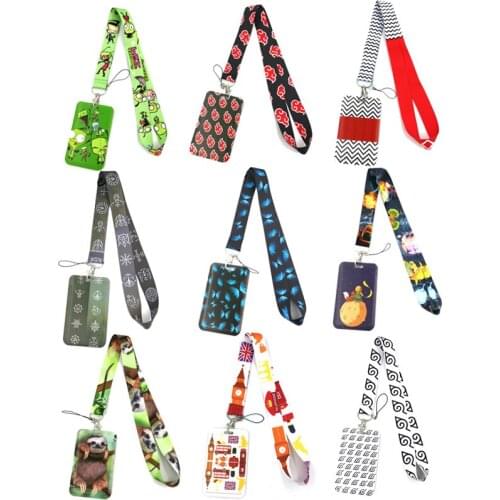Cute cartoon Keys lanyards Car KeyChain ID Cards Pass Gym Mobile Phone Badge Kid Key Ring Holder Jewelry Decorations