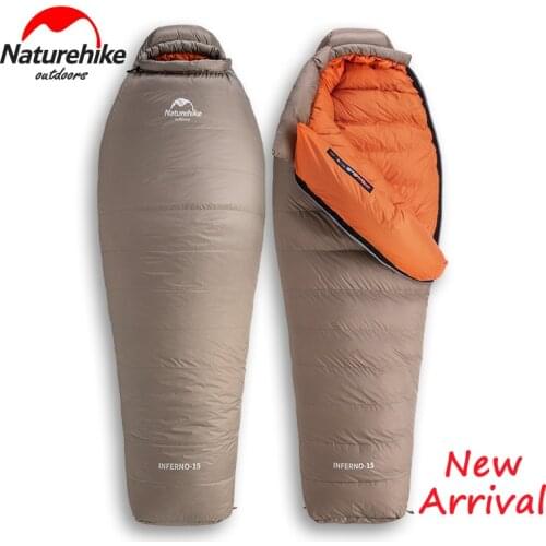 Naturehike -21℃ Heat Climbing Series Mummy Sleeping Bag Goose Down 750FP Thickening Winter Warm Sleeping Bag Hiking Waterproof