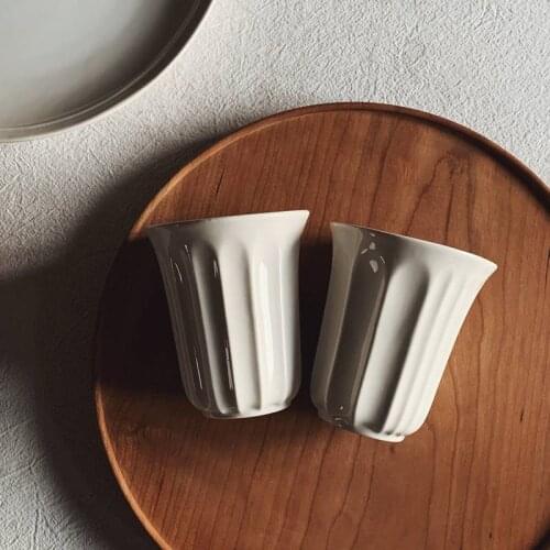 Irregular White Stripe Ceramics Mugs coffee mug Milk Tea office Cups Drinkware the Best birthday Gift