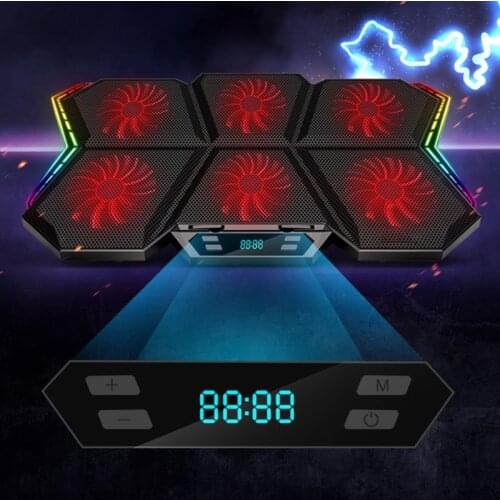 2021 New Laptop Cooling Pad, Laptop Cooler with 6 Quiet Led Fans for 15.6-17 Inch Laptop