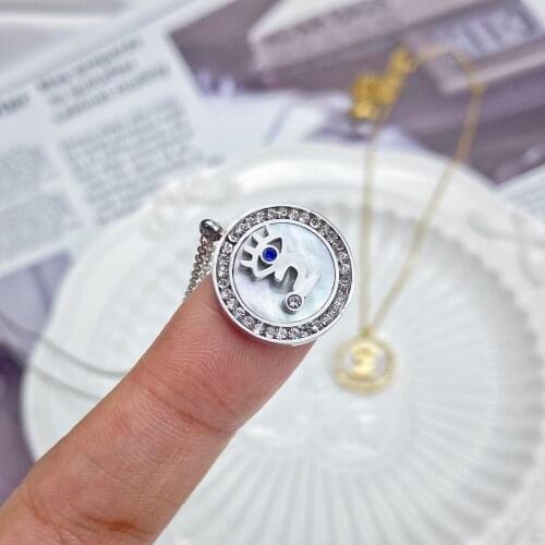 Fashion Stainless Steel Year Number Necklace Old English Date 0 to 9 Letter Necklaces For Women Girl Jewelry Birthday Gift