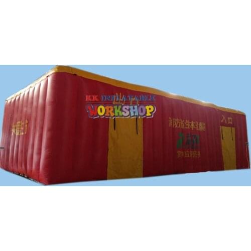 Simulated smoke room escape tent