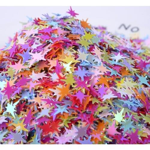 Paillettes Nail Art Sequin 10mm Star Loose PVC Sequin for DIY Crafts Handmade Materials Nail Patch Clothing Accessories 20g