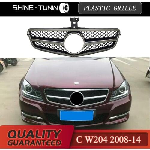Front bumper grille Suitable for Mer-Benz C Class W204 C63 C200 C300 grille 2008-14 all chrome