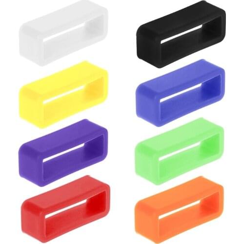 Silicone Anti-Fall Buckle Ring Loop Keeper Holder For Smart Bracelet Watch Band Wristwatch Band hot