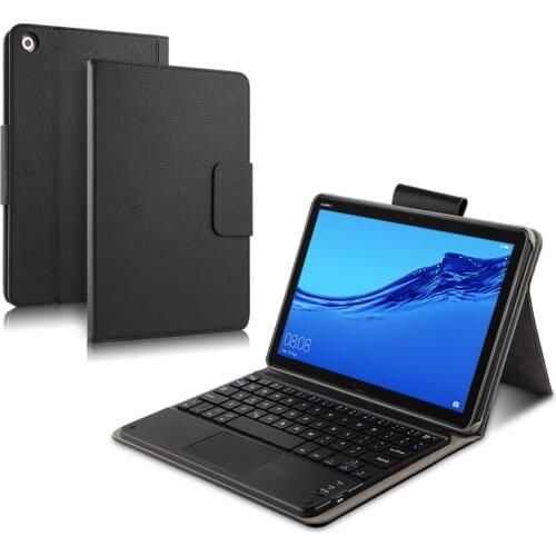 Smart Bluetooth Keyboard Case for Huawei MediaPad M5 Lite 10 BAH2-W09/L09/W19 10.1" Tablet Keyboard Protective PU Cover + Pen