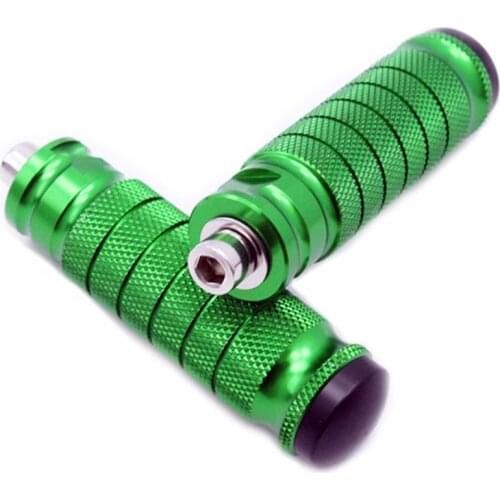 Pedal Universal Motorcycle Green Footrests Motorbike Footrest Foot Steps Motorcycle For Kawasaki Ninja 300 250 Z1000 Z750 ZX6R