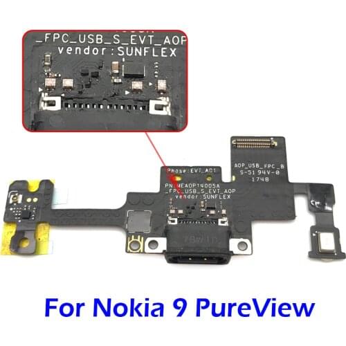 USB Micro Charger Charging Port Dock Connector Board Flex Cable For Nokia 9 PureView Replacement Parts