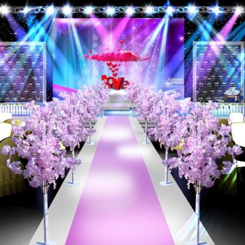 150CM Tall Flower Stand Wedding Aisle Decor Artificial Cherry Blossom Tree Runner Road Leads For Wedding T Stage