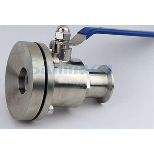 3/4" 1" 2" SUS304 Stainless Steel Sanitary Tri Clamp Tank Bottom Ball Valve For Homebrew 229 PSI
