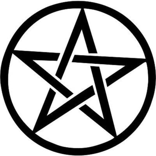 1 piece Pentagram Star Symbolic Fashion Vinyl Decal Motorcycle Car Sticker Decoration Accessories Black/Silver,11cm*11cm