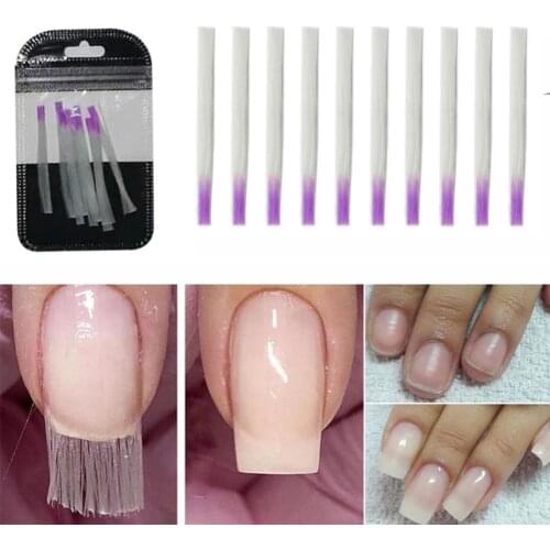 10Pcs/Set Acrylic Tips Nail Form Building Extension Fiber glass Manicure Tools Nail Art Nail Form