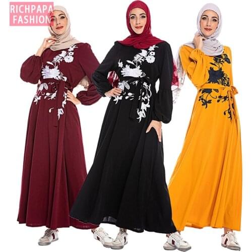 Abaya Dubai Hijab Muslim Dress Islamic Clothing Abayas For Women Caftan Marocain Kaftan Tesettur Elbise Islam Turkish Dresses