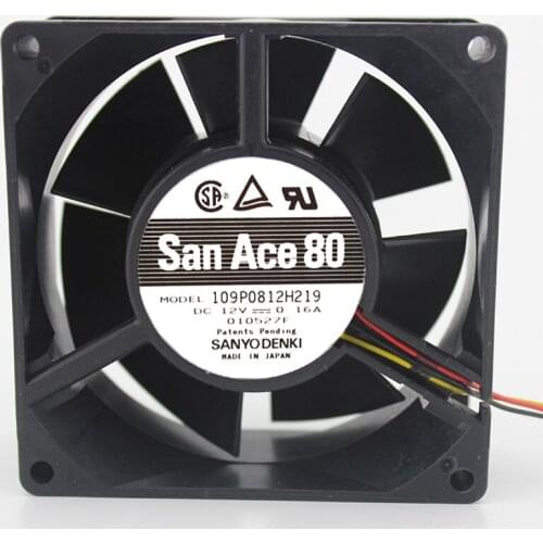 Brand new original 109P0812H219 12V 0.16A 8 cm three-wire silent cooling fan